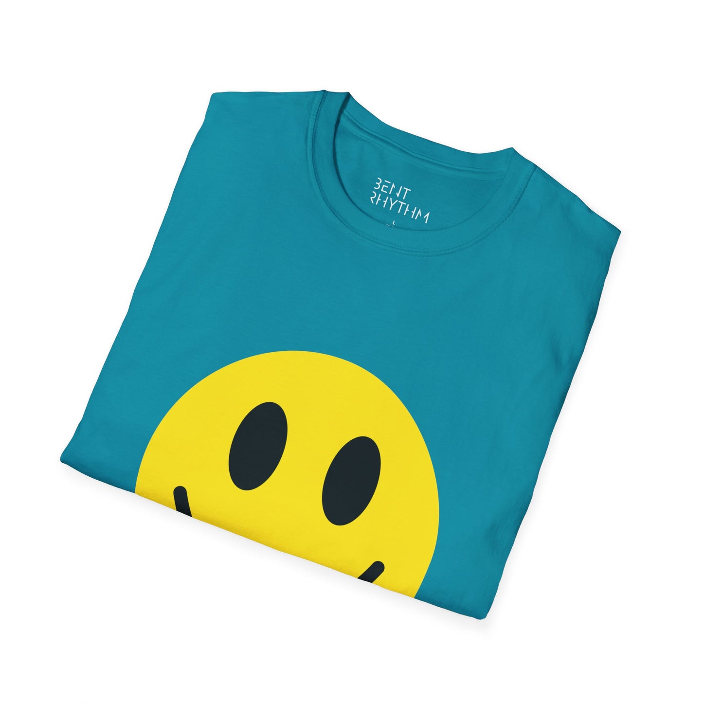 Smiley Acid Drip T-Shirt - Melting Yellow Smile Graphic Tee