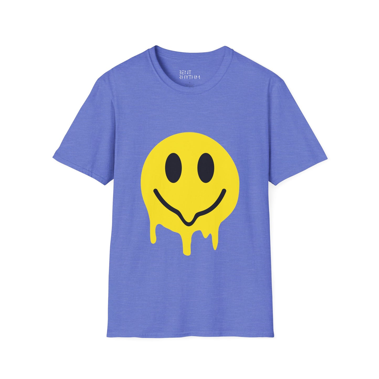 Smiley Acid Drip T-Shirt - Melting Yellow Smile Graphic Tee